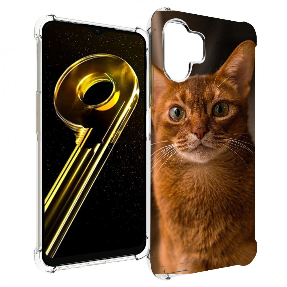 Чехол бампер MyPads порода кошки абисинская для Realme 10 5G про...