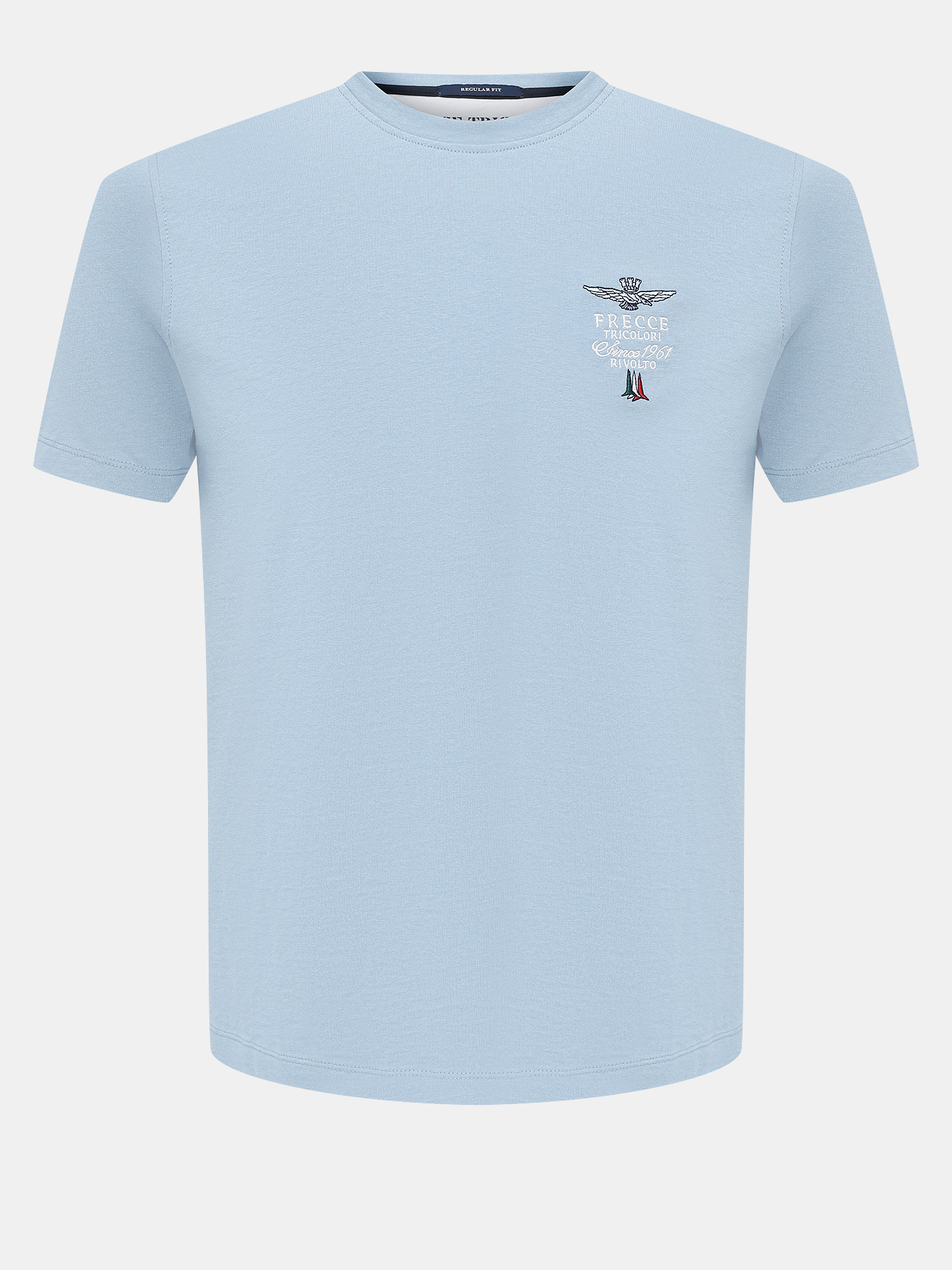 

Футболка мужская Aeronautica Militare 480715 голубая 52 RU, Голубой, 480715