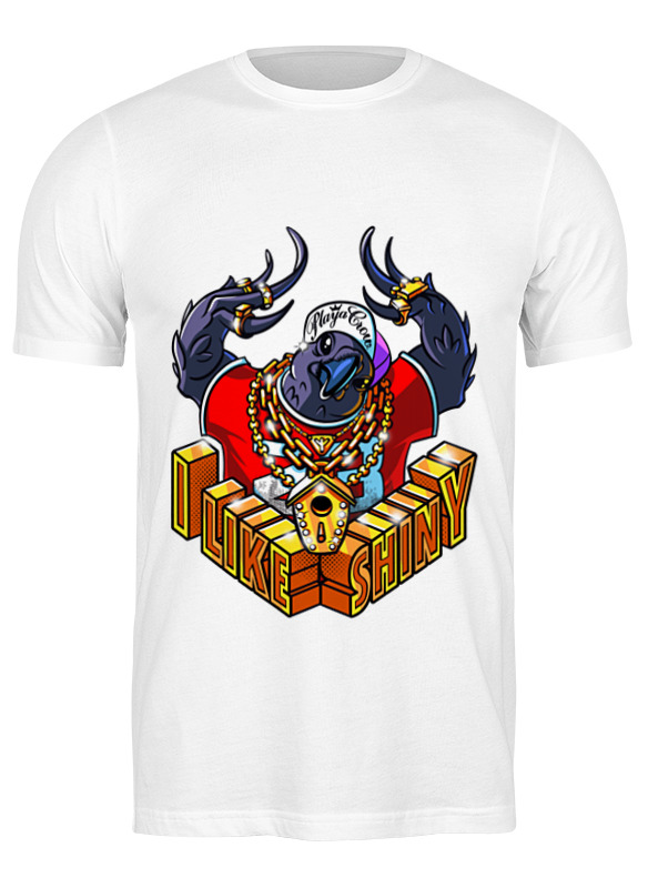 

Футболка мужская Printio Gangsta crow белая XL, Белый, Gangsta crow