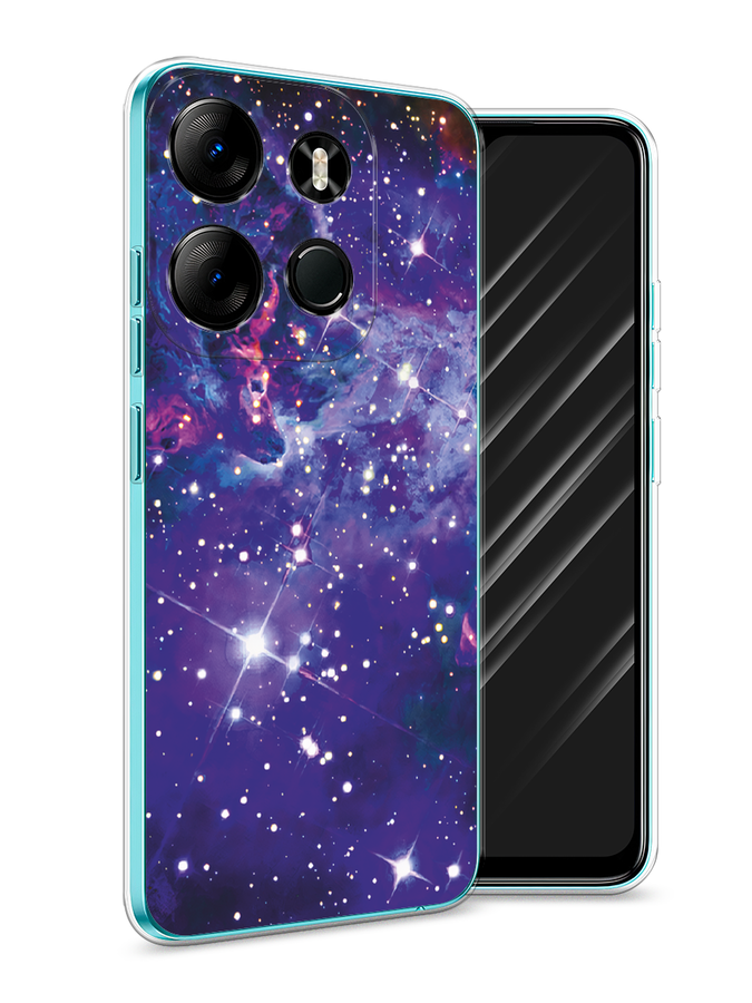 

Чехол Awog на Tecno Spark Go 2023"Яркая галактика", Фиолетовый, 3103750-4