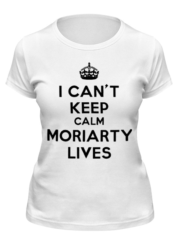 

Футболка женская Printio I can't keep calm moriarty lives белая XL, Белый, I can't keep calm moriarty lives