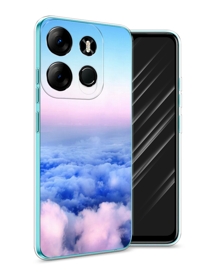 

Чехол Awog на Tecno Spark Go 2023"Облака", Голубой;розовый, 3103750-4