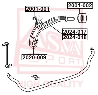 

Рычаг передней подвески правый нижний Chrysler Voyager / Grand Voyager III 95>01 ASVA 2024