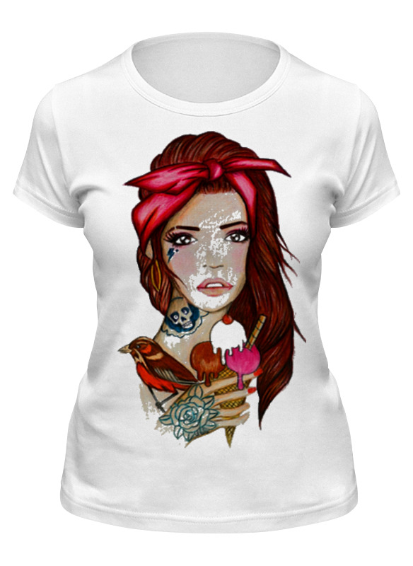 

Футболка женская Printio Bad girl белая XL, Белый, Bad girl