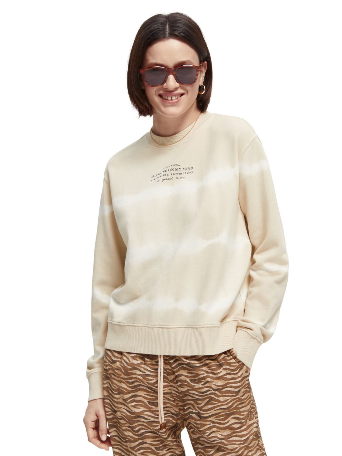 

Свитшот женский Scotch & Soda 166903/0137 бежевый S, 166903/0137