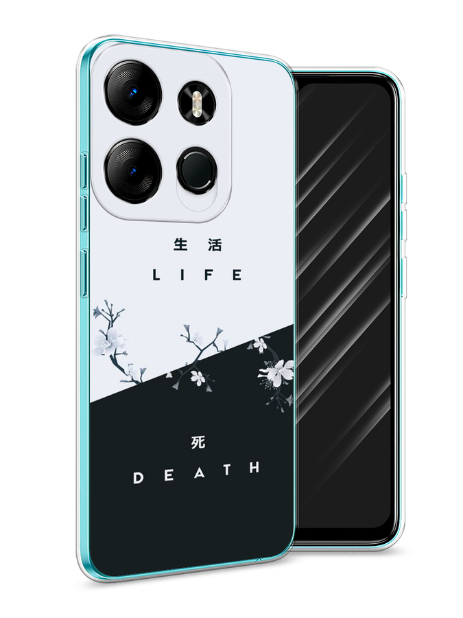 

Чехол Awog на Tecno Spark Go 2023"Life and death", Черный;серый, 3103750-7