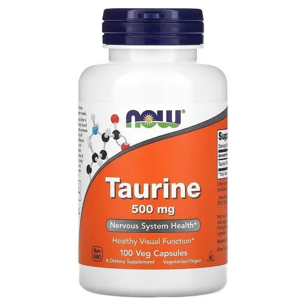 Now Foods Taurine 500 мг 100 капсул 1200₽