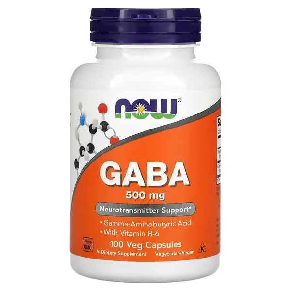 Now Foods GABA 500 мг 100 капсул 1400₽