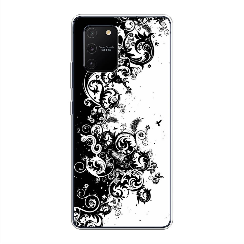 

Чехол на Samsung Galaxy A91 "Черно белый узор", Белый;черный;серый, 29950-3