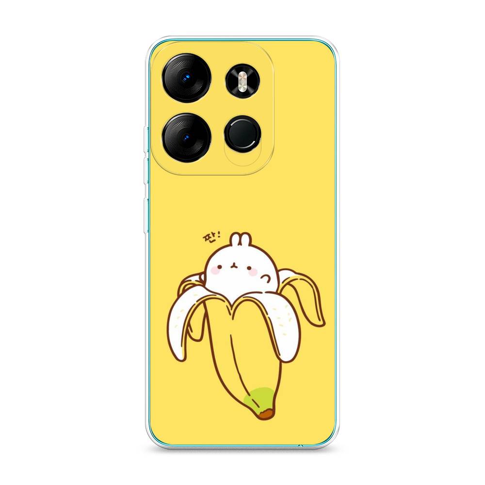 

Чехол Awog на Tecno Spark Go 2023"Зайчик-бананчик", Желтый;белый, 3103750-2