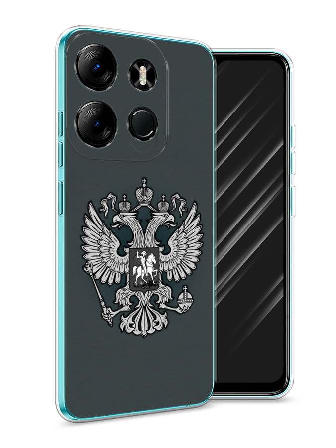 

Чехол Awog на Tecno Spark Go 2023"Герб России серый", 3103750-5