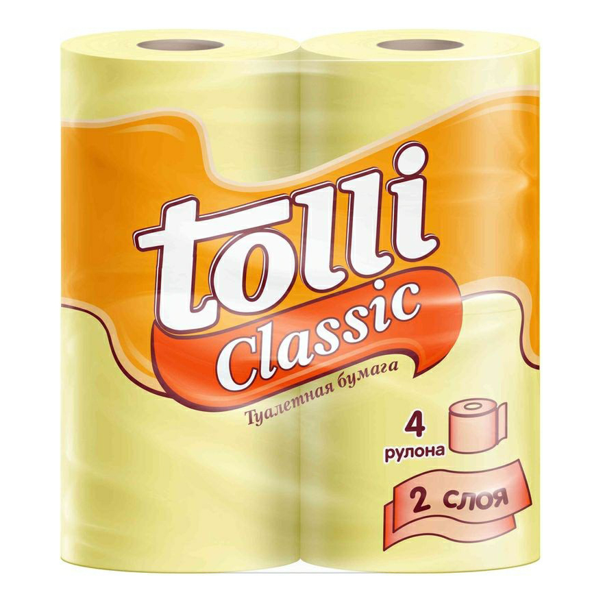 

Туалетная бумага Tolli Classic 2 слоя 4 шт.
