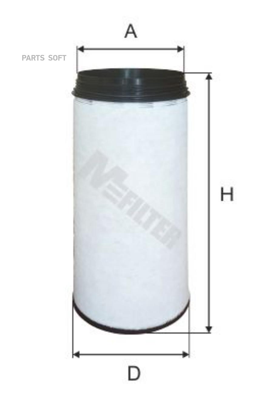 

M-FILTER A8029/1 фильтр воздушный вставка H471 D180 d167 \LIEBHERR-MOBILKRANE