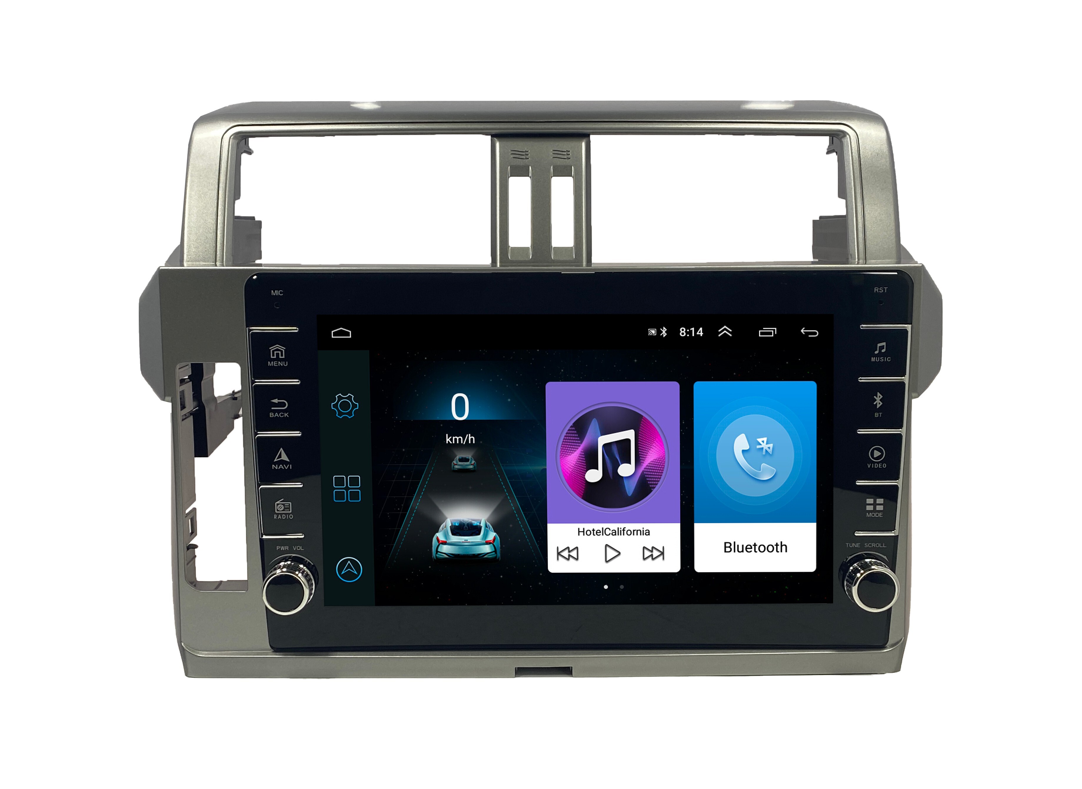 Автомагнитола ANDROID Toyota Prado 150 2014-2017, Android 12, 2/16GB, с крутилками / Мульт