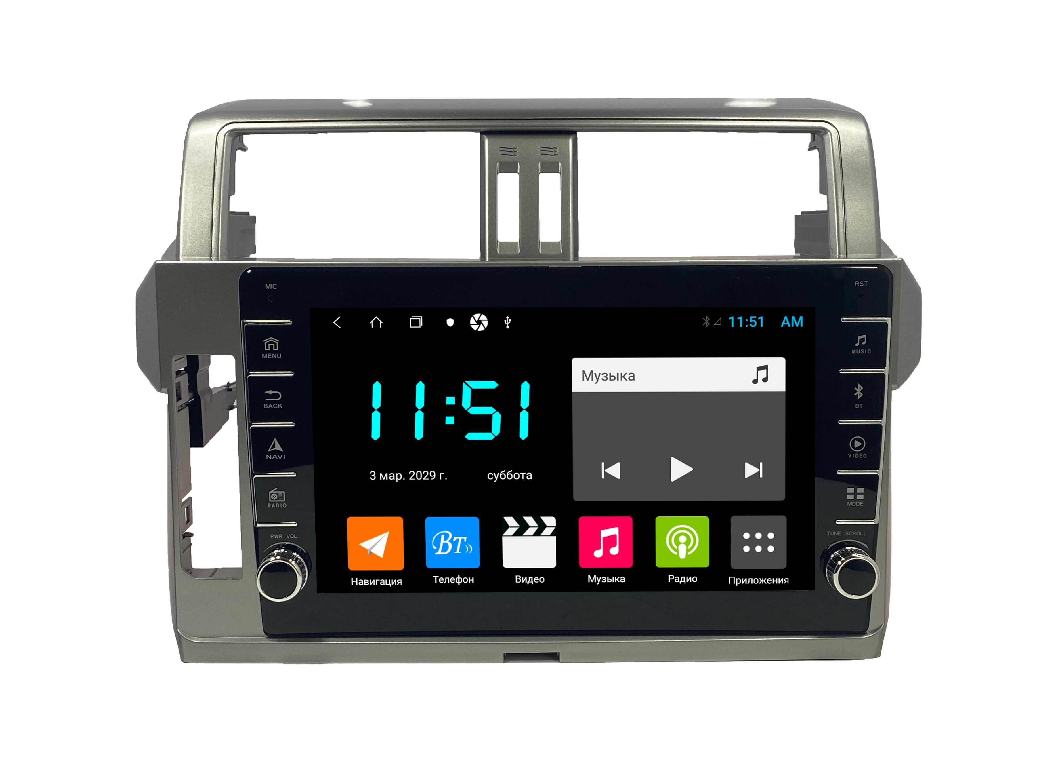 Автомагнитола ANDROID Toyota Prado 150 2014-2017 Android 12 464GB с крутилками Мульт 2875100₽