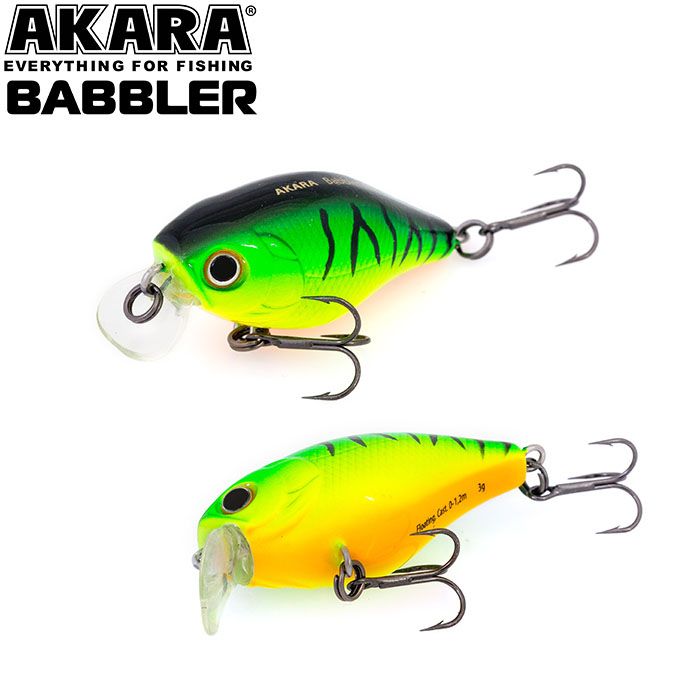

Воблер Akara Babbler 40F 3 гр 1/9 oz 1,6 in A68, Разноцветный, Babbler