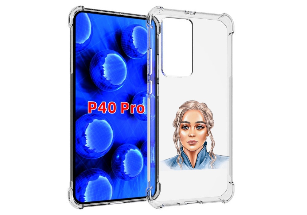 

Чехол MyPads красивая-нарисованная-девушка-блондинка женский для Huawei P40 Pro противо, Прозрачный, Tocco