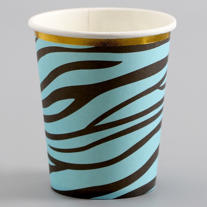 

Стаканы бумажные Полоски, 6 шт, цвет синий