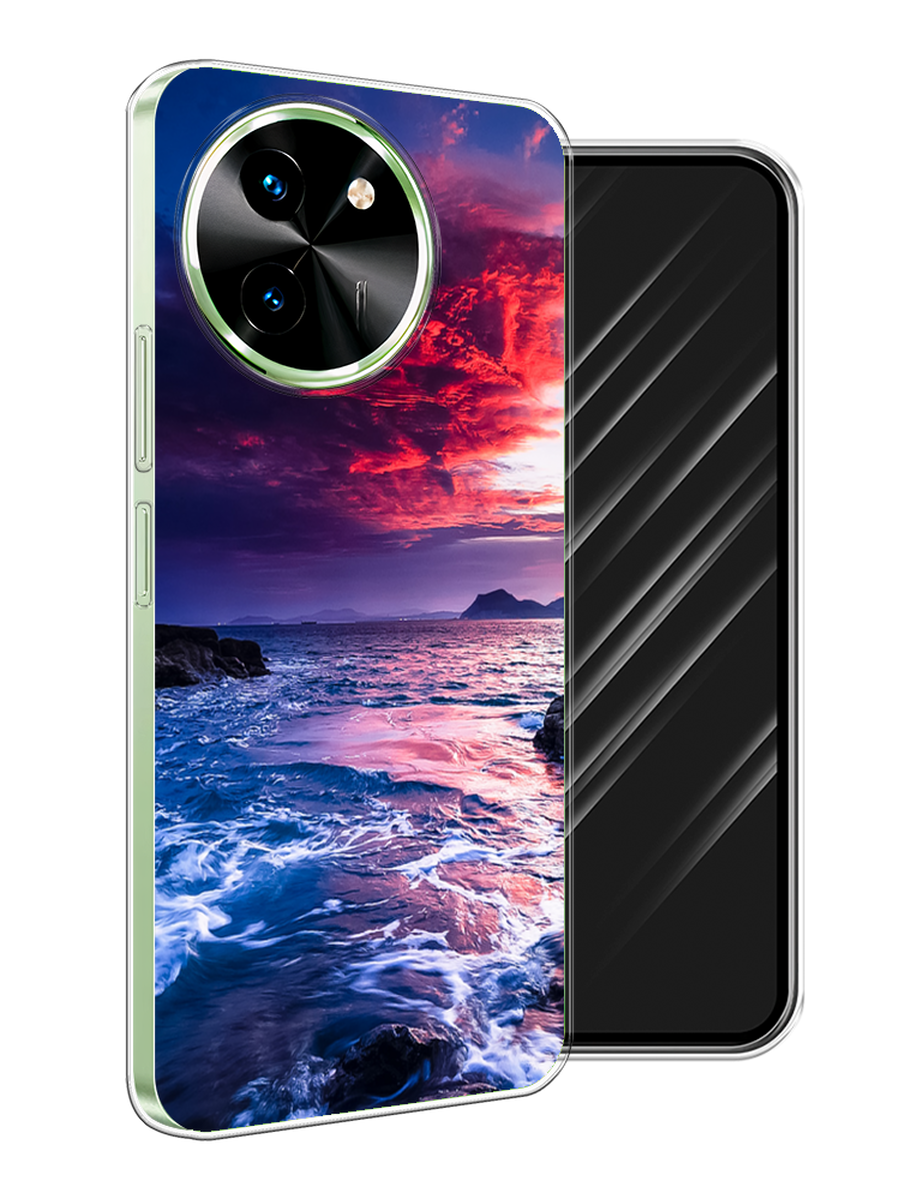 

Чехол Awog на Vivo T3x/Y38 5G "Волны 1", Розовый;синий, 2610650-1