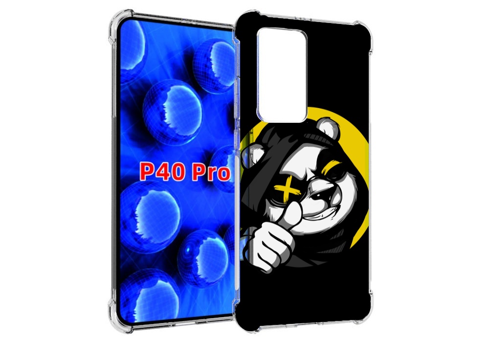 

Чехол MyPads крутая пандочка ок для Huawei P40 Pro противоударный, Прозрачный, Tocco