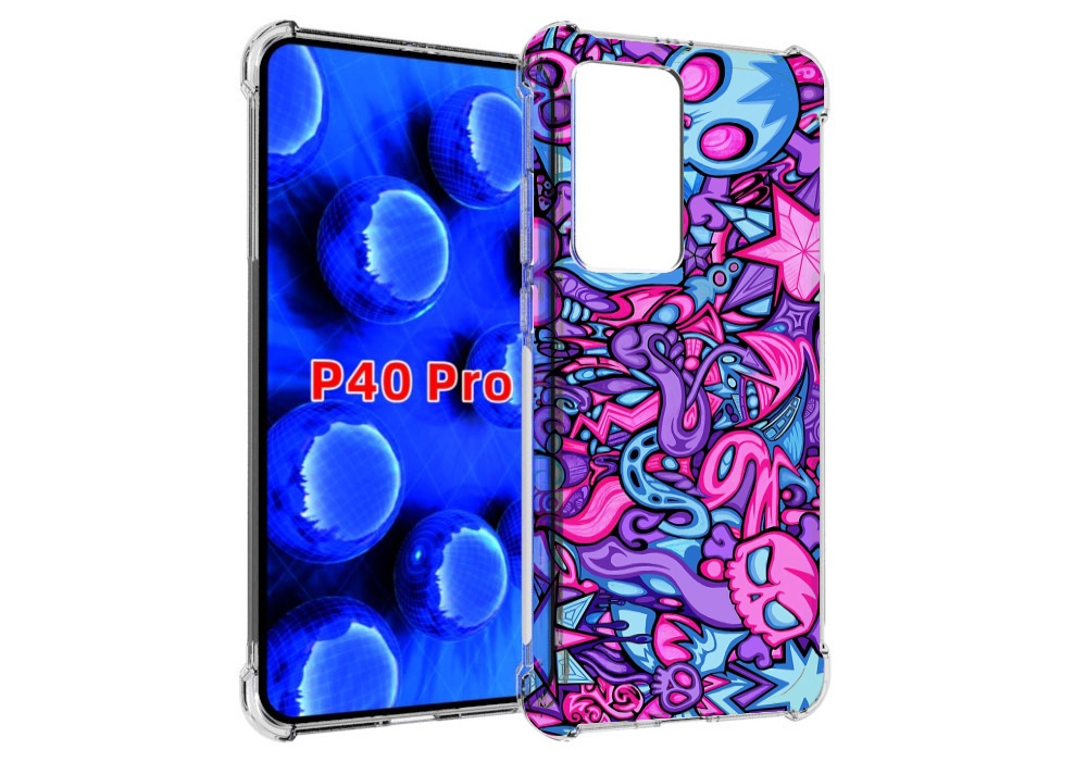 

Чехол MyPads крутой-паттерн для Huawei P40 Pro противоударный, Прозрачный, Tocco