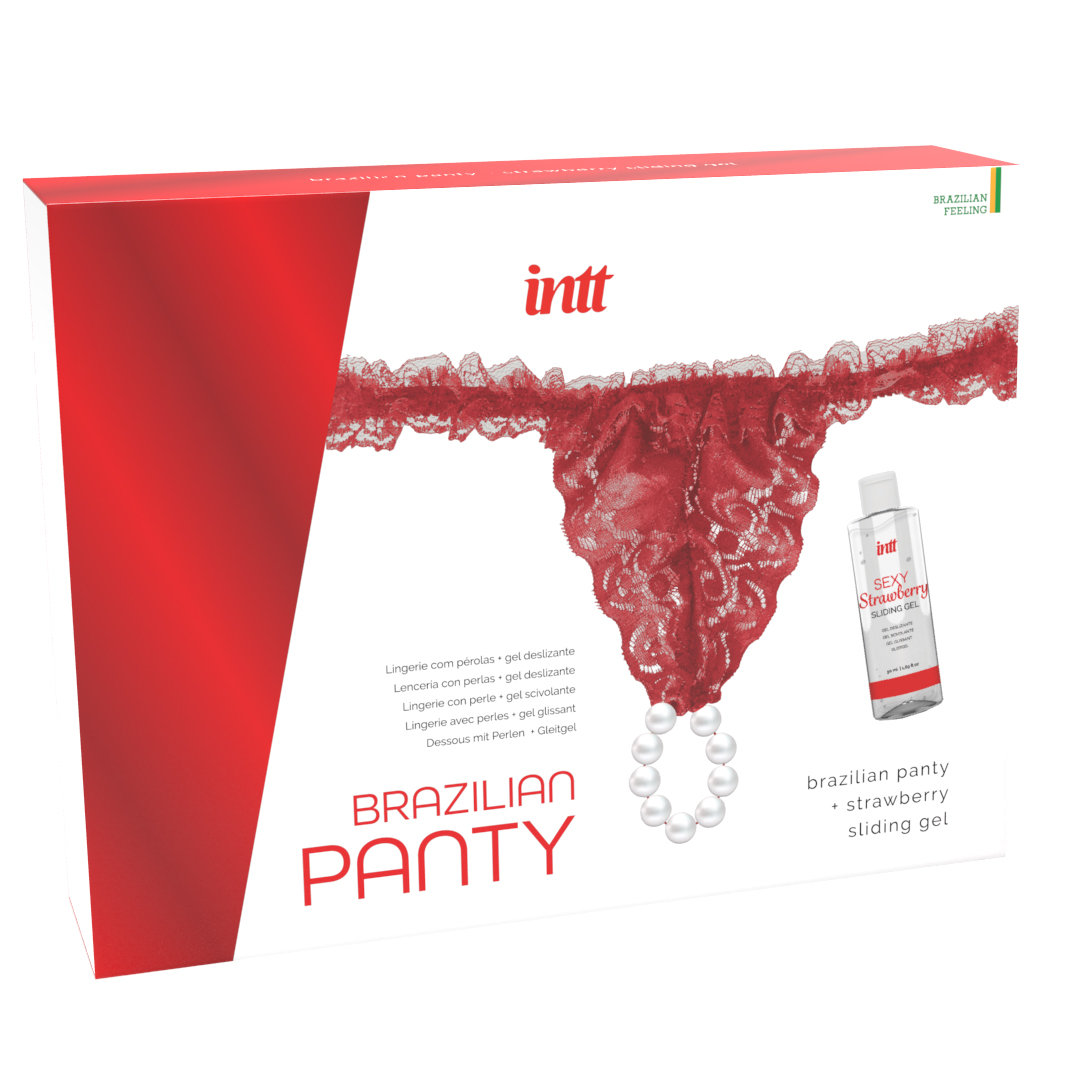 

Набор Brazilian Panty Sliding Gel Strawberry повязка, Красный