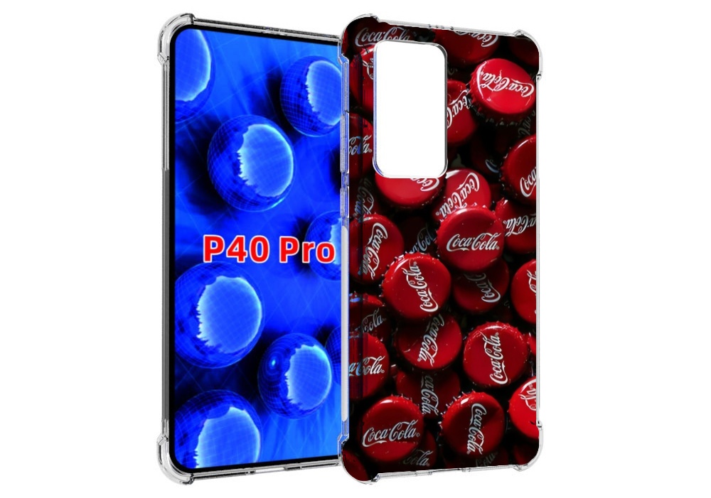

Чехол MyPads крышки от кокаколы для Huawei P40 Pro противоударный, Прозрачный, Tocco