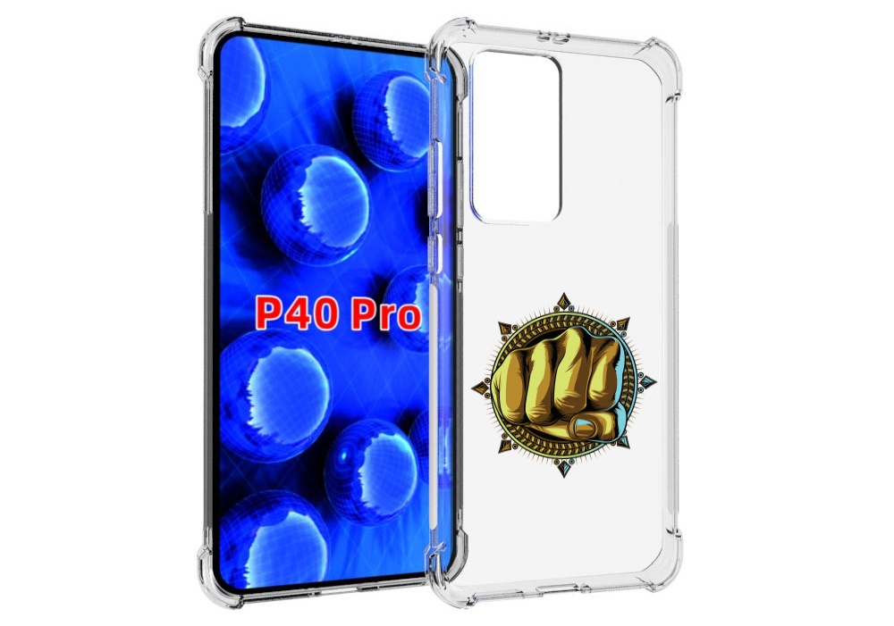 

Чехол MyPads кулак для Huawei P40 Pro противоударный, Прозрачный, Tocco