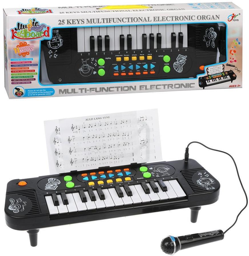

Синтезатор игрушечный Наша Игрушка 25 клавиш микрофон 8814A-1