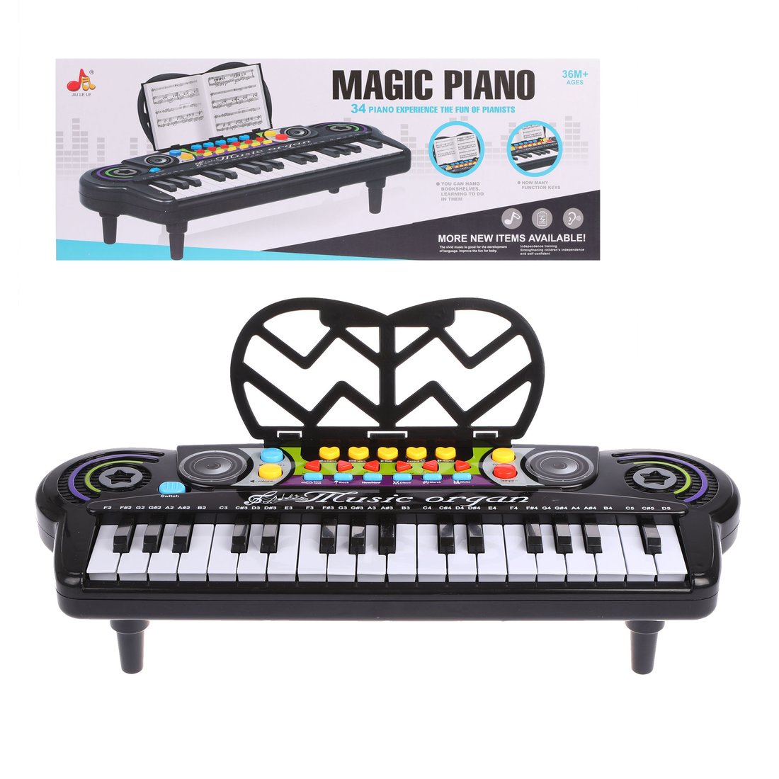 

Синтезатор игрушечный Наша Игрушка Magic Piano 34 клавиши 2722