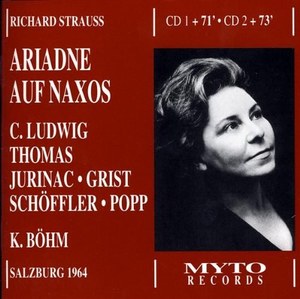 Strauss, Ariadne auf Naxos. (Christa Ludwig, Jess Thomas, Sena Jurinac, Reri Grist