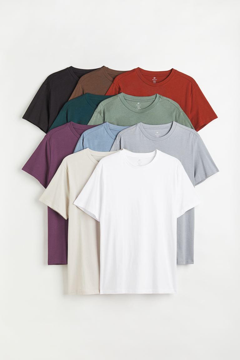 

Комплект футболок мужских H&M 0975620009 фиолетовых M (доставка из-за рубежа), Фиолетовый, 0975620009