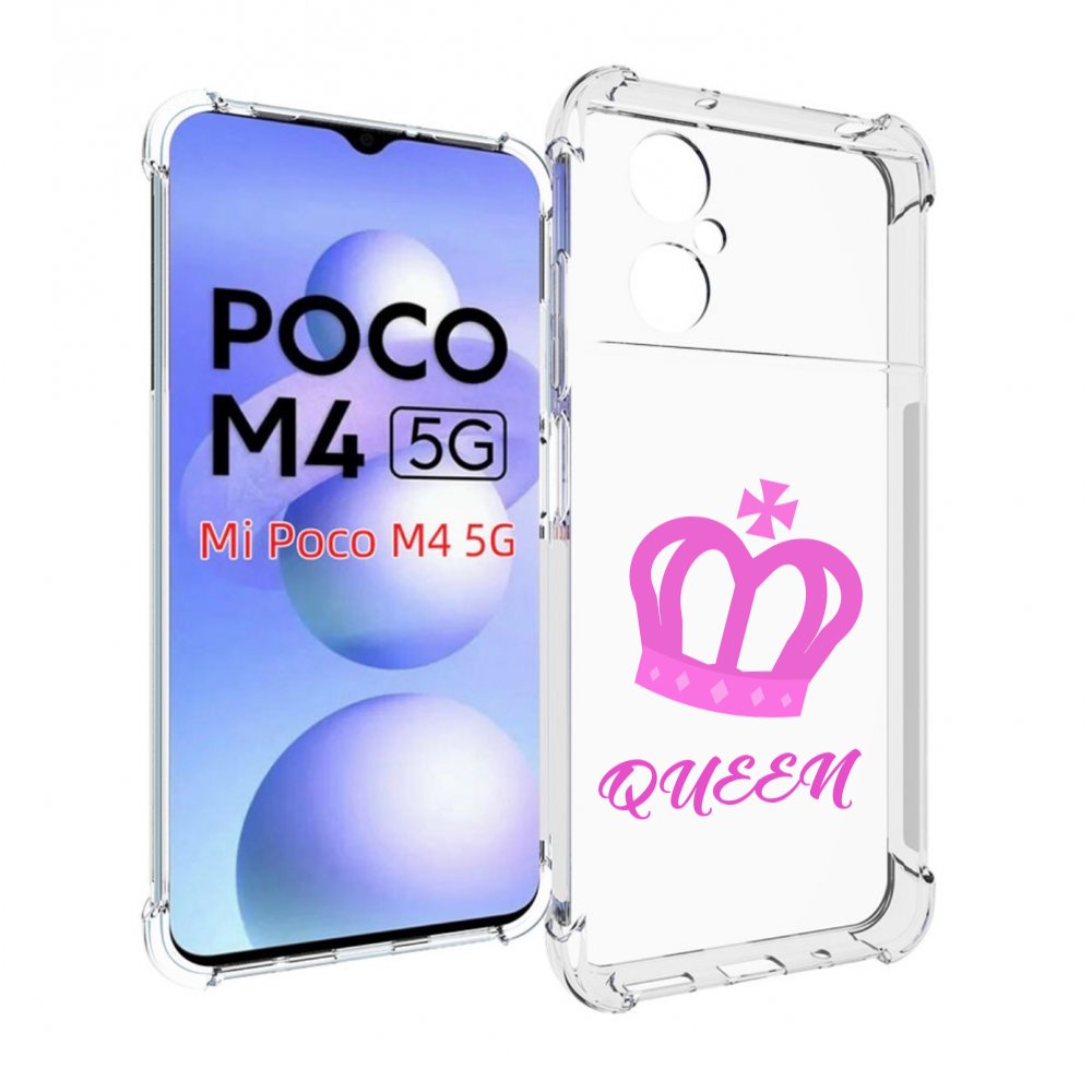 

Чехол MyPads корона-королевы-розовый для Xiaomi Poco M4 5G, Прозрачный, Tocco