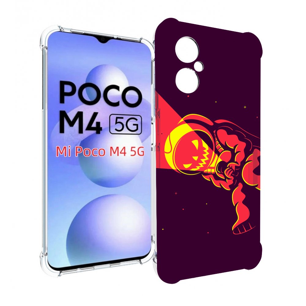 

Чехол MyPads космонавт-в-хеллуин для Xiaomi Poco M4 5G, Прозрачный, Tocco