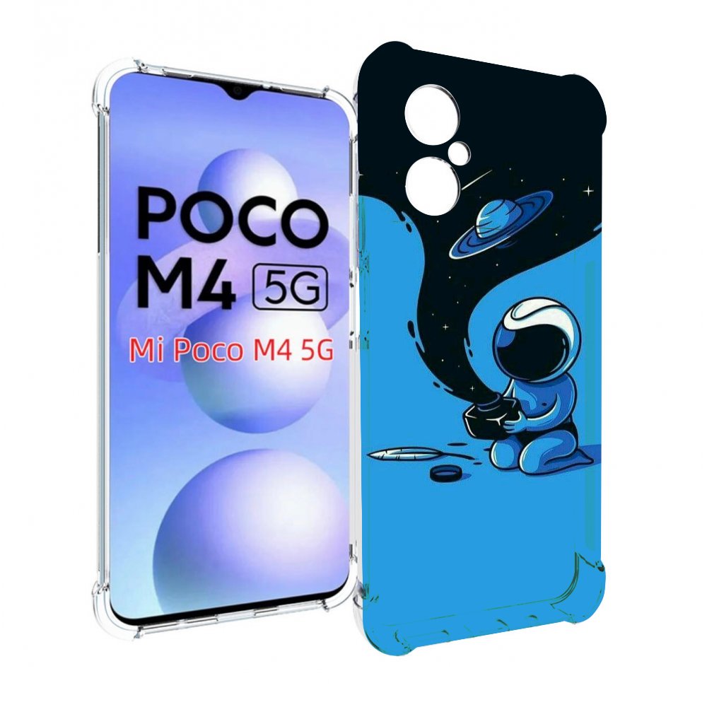 

Чехол MyPads космос из черной краски для Xiaomi Poco M4 5G, Прозрачный, Tocco