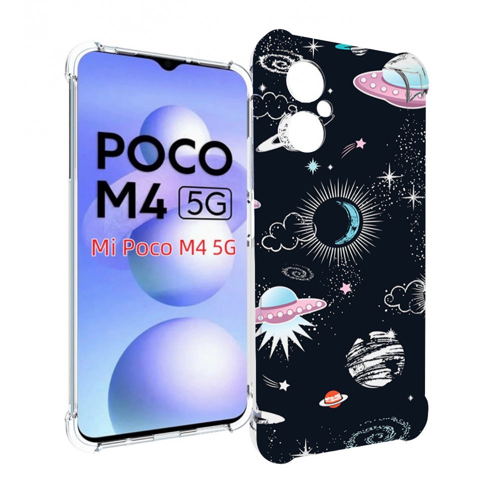 

Чехол MyPads космос-мини-картинки для Xiaomi Poco M4 5G, Прозрачный, Tocco