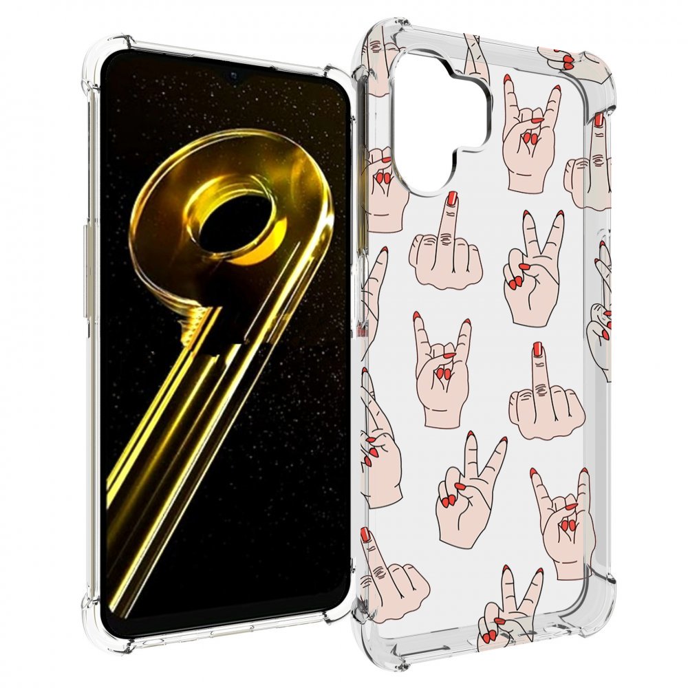 

Чехол бампер MyPads разные-ручки для Realme 10 5G противоударный, Прозрачный, Tocco