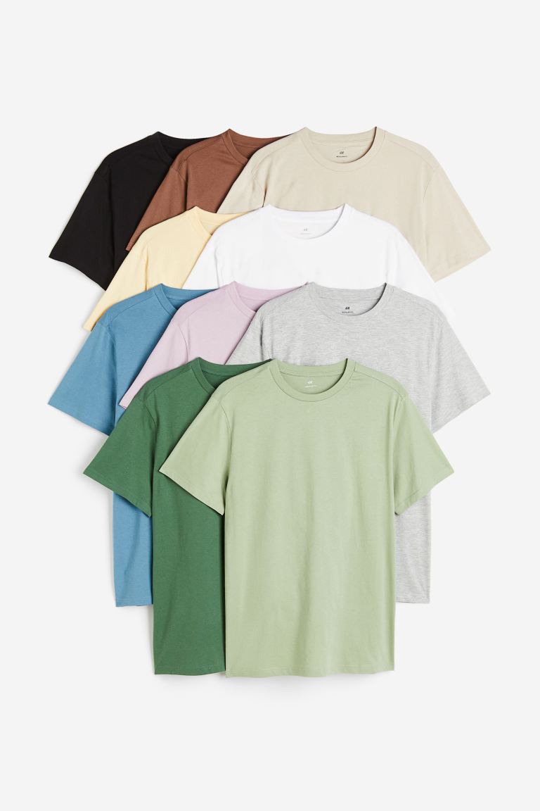 

Комплект футболок мужских H&M 0975620015 зеленых XS (доставка из-за рубежа), 0975620015