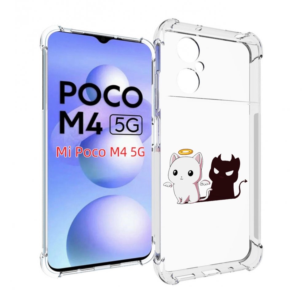 

Чехол MyPads котик-с-злой-тенью для Xiaomi Poco M4 5G, Прозрачный, Tocco