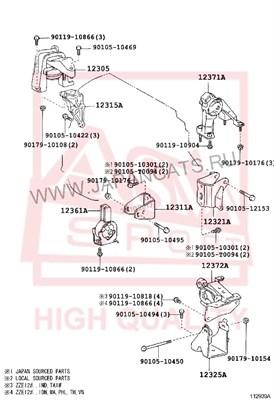 

Сайлентблок Подушки Двигателя Toyota Corolla Ix (E120,E130) (2001-2007) ASVA арт. 0113NZE1