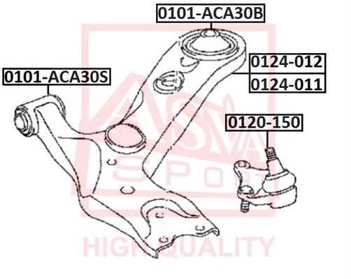 

Сайлентблок рычага переднего задний Toyota Alphard / Vellfire/RAV 4 III 06>14 ASVA 0101ACA