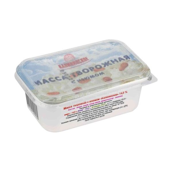 

Творожная масса Калининское с изюмом 14,5% 300 г