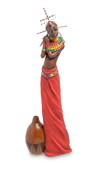фото Статуэтка veronese "девушка племени масаи" (color) ws-730 veronese design
