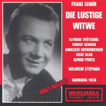 Lehar: Die lustige Witwe. Recorded 1950