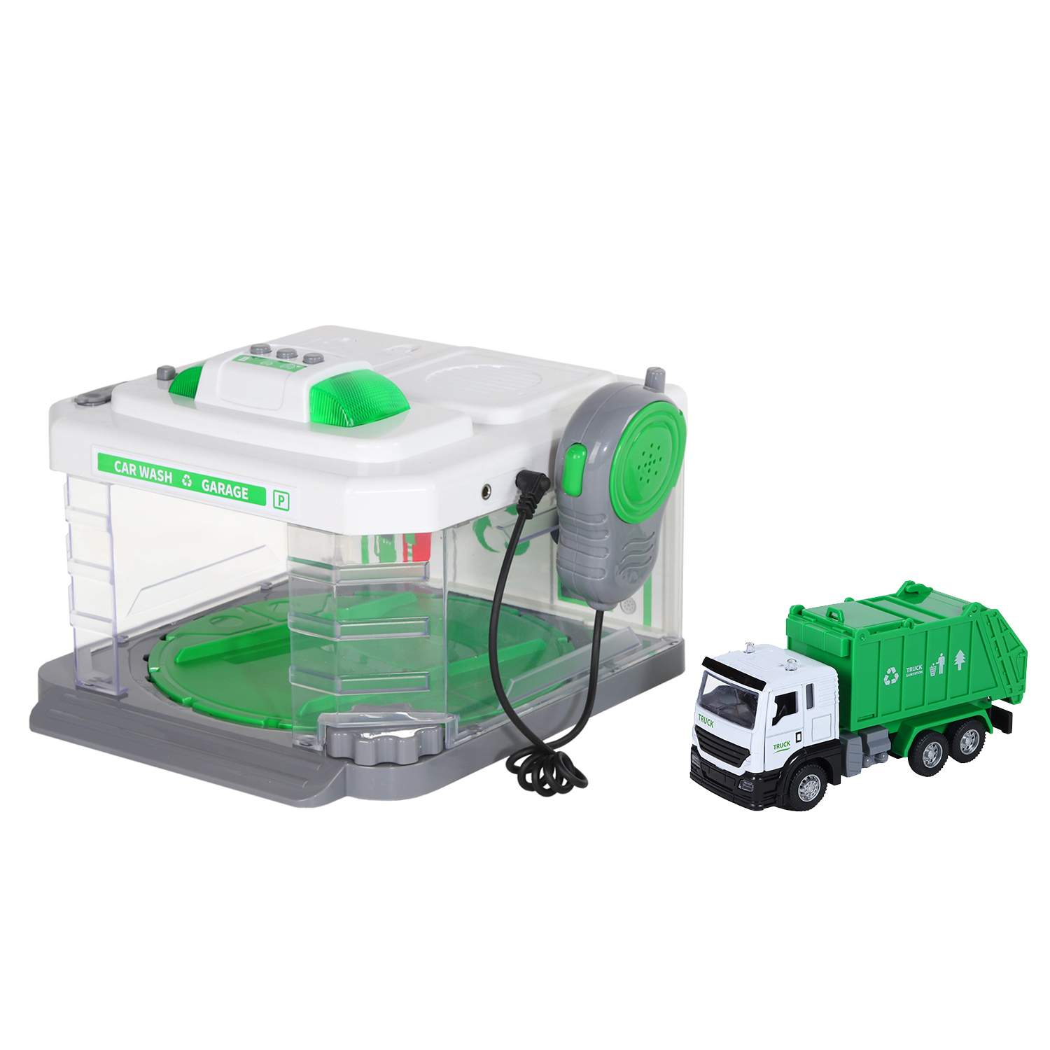 Автомойка с паром AUTO DRIVE металлическая машинка свет звук зеленый JB0404637 4143₽