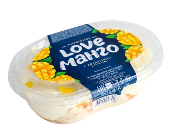 

Пирожное 9 островов Love со вкусом манго 190 г