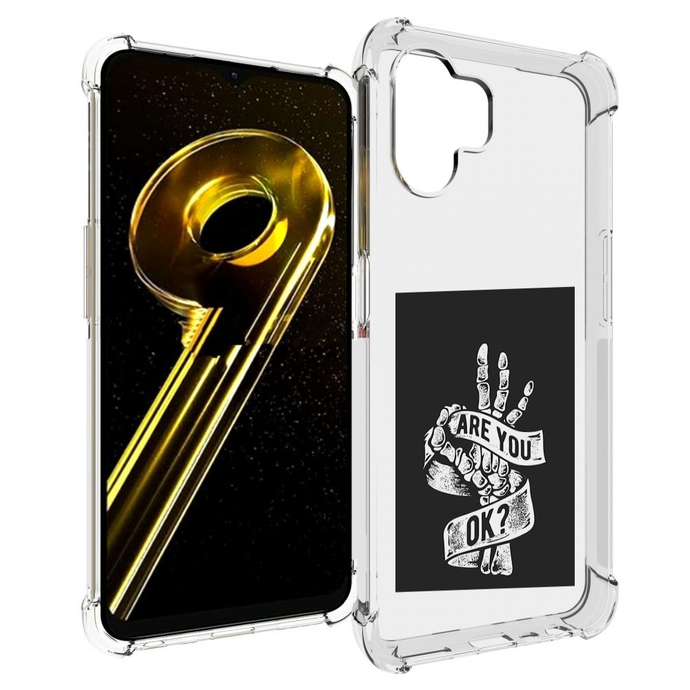 

Чехол бампер MyPads рука-скелета для Realme 10 5G противоударный, Прозрачный, Tocco