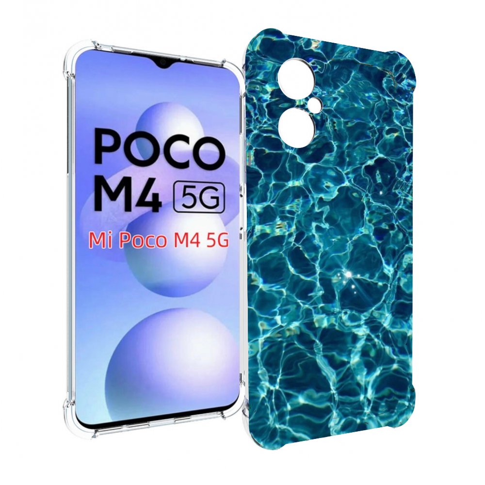 

Чехол MyPads красивая голубая вода для Xiaomi Poco M4 5G, Прозрачный, Tocco