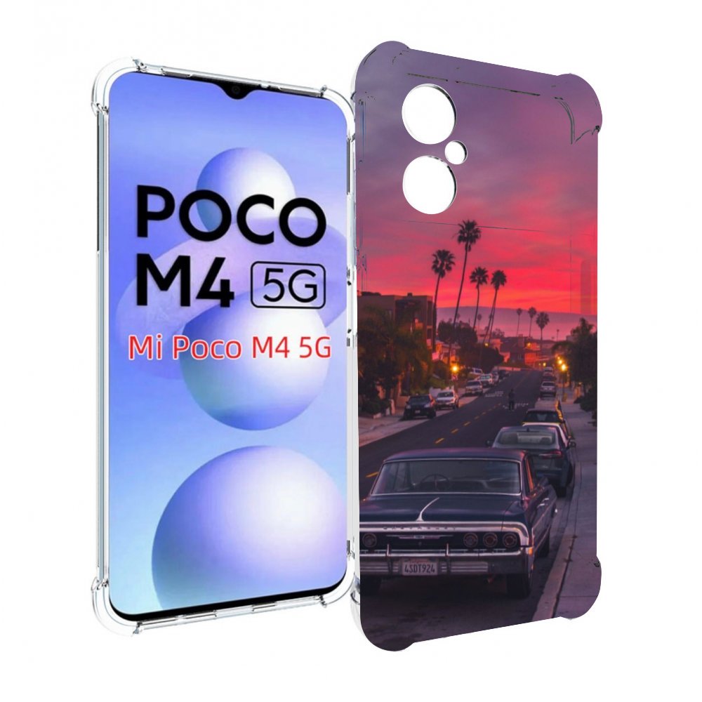 

Чехол MyPads красивая дорога америки для Xiaomi Poco M4 5G, Прозрачный, Tocco