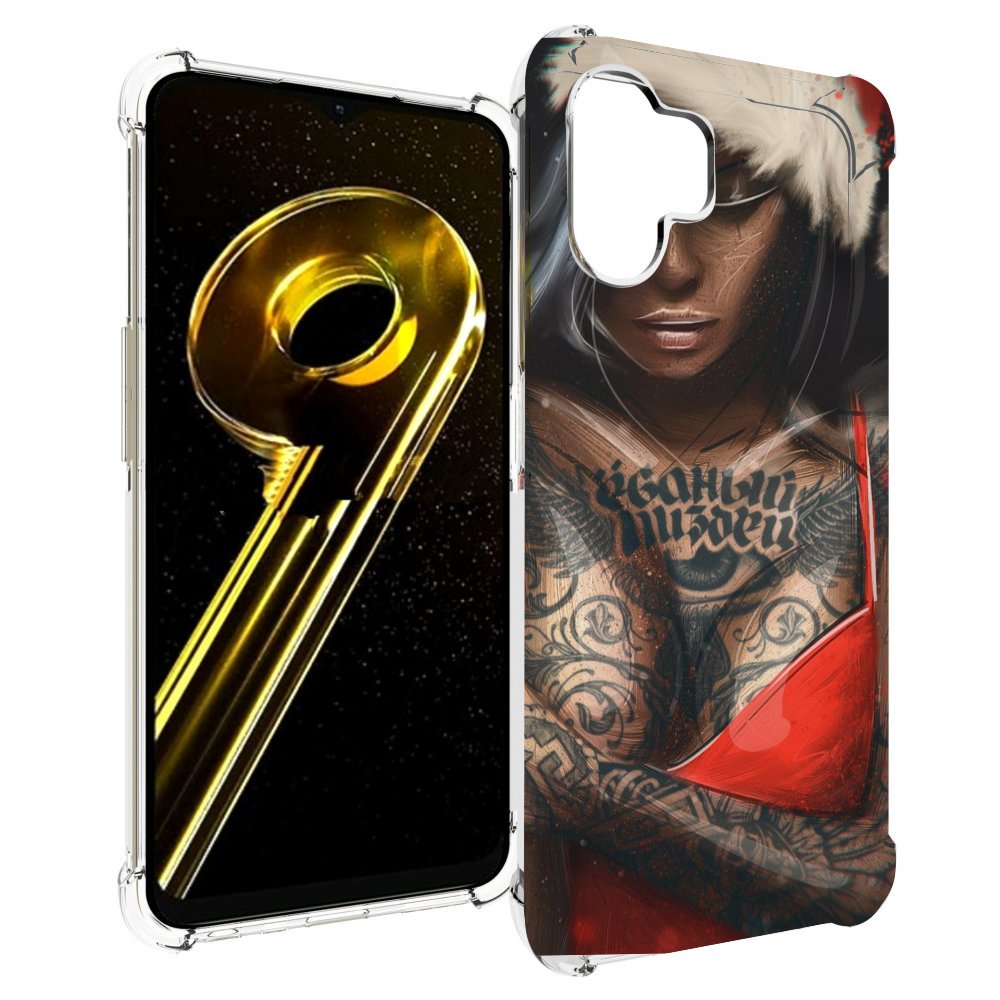 

Чехол бампер MyPads санта-клаус-девушка для Realme 10 5G противо..., Прозрачный, Tocco